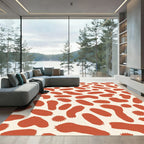 Terracotta Splash Organic Shapes Rug