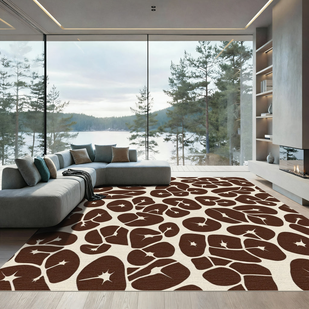 Brown Organic Pod Cluster Rug