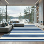 Nautical Blue Stripe Harmony Rug
