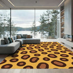 Golden Brown Spotty Spots Rug