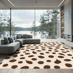 Brown Spots Scatter Light Background Rug