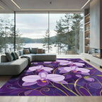 Lavender Orchid Tropical Garden Rug