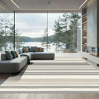Neutral Beige Gray Striped Harmony Rug
