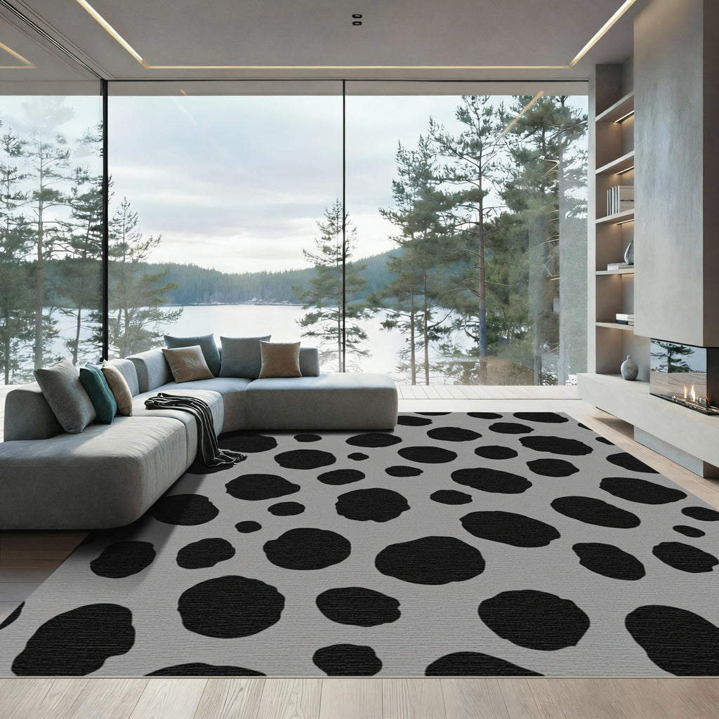 Classic Dalmatian Spot Abstract Rug