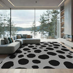 Classic Dalmatian Spot Abstract Rug