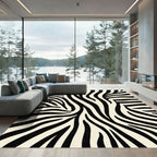 Cream Black Safari Stripe Rug