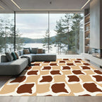 Staggered Organic Shapes Geometric Rug