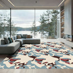 Desert Camo Abstract Organic Shapes Rug