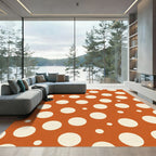 Terracotta White Polka Dot Classic Rug