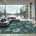 Oceanic Jellyfish Coral Nautilus Seascape Rug