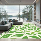 Classic Green Leaf Vine Foliage Rug