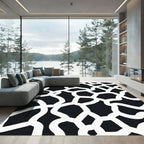 Monochrome Abstract Organic Network Rug