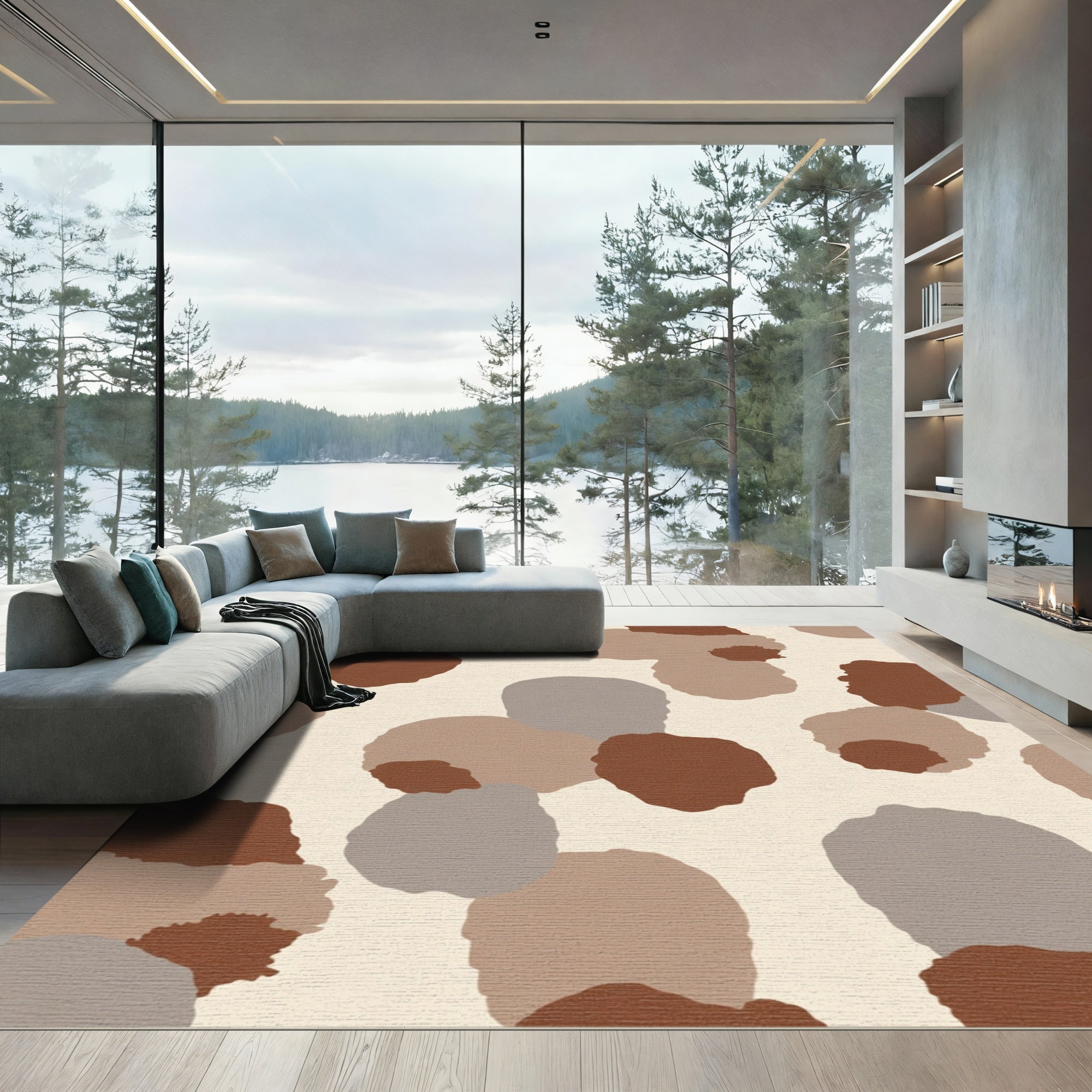 Clay Blended Spots Rug