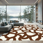 Warm Beige Brown Organic Link Rug