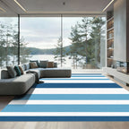 Classic Blue White Stripe Harmony Rug