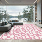 Pink Pebble Bloom Overlay Rug