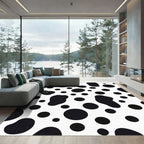 Black And White Dalmation Spots Rug