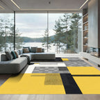 Modern Pixelated Geometric Abstract Rug