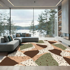 Earthy Organic Terrazzo Shape Rug