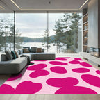 Funky Hot Pink Blob Rug