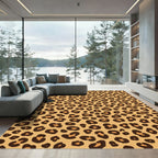Terracotta Tan Spotty Wild Animal Rug