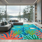 Aquatic Coral Reef Fish Collection Rug