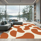 Burnt Orange Organic Organic Shapes Rug