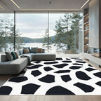 Black White Organic Connection Rug