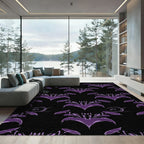 Amethyst Floral Symmetry Pattern Rug