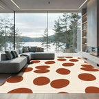 Organic Ochre Spots Contemporary Rug