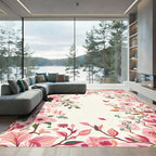 Pink Blooming Branches Floral Wonder Rug