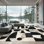 Mid Century Modern Abstract Geometric Rug