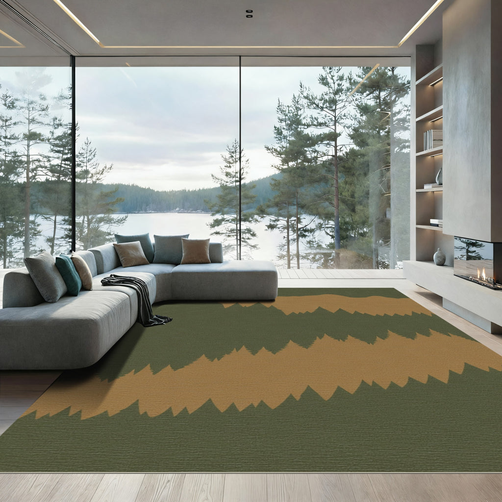 Forest Pine Trees Layers Rug
