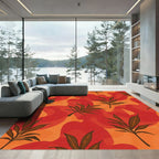 Warm Autumn Foliage Organic Waves Rug