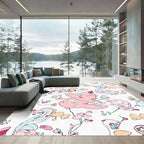 Whimsical Pastel Organic Flow Rug