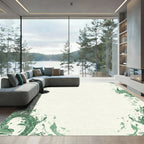Emerald Dragon Border Cream Rug