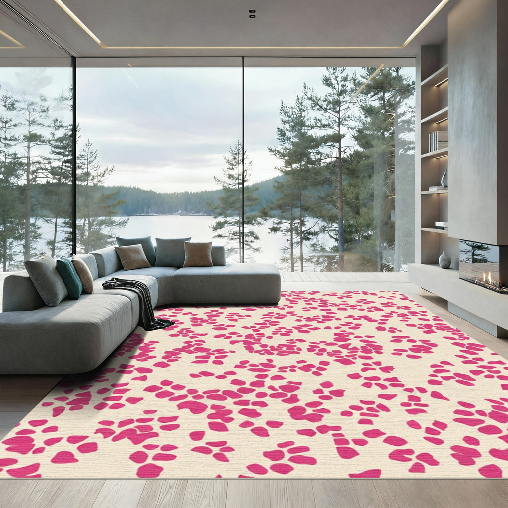 Vibrant Pink Scatter Array Rug