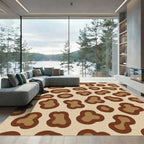 Brown and Tan Spotted Animal Print Rug
