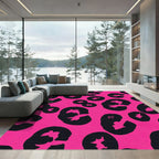 Hot Pink Leopard Spots Rug