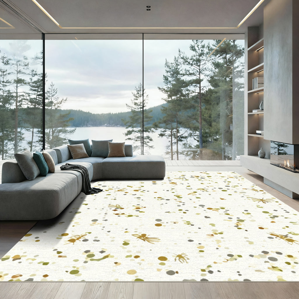 Earthy Tone Insect Scatter Rug