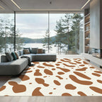 Brown Spots on Cream Background Rug