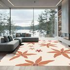 Terracotta Petal Floral Medley Rug