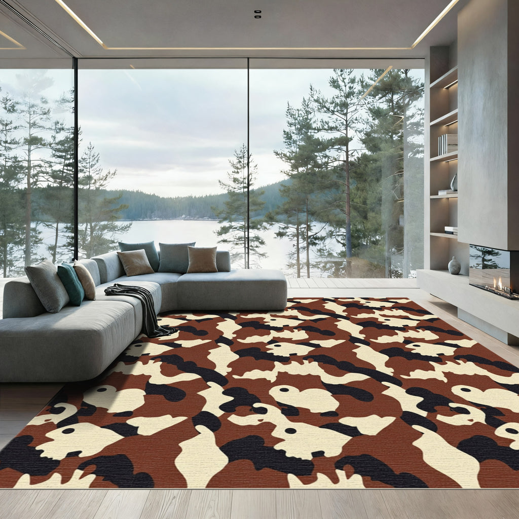 Forest Camo Shapes Rug