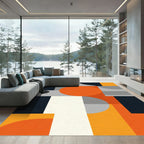 Vibrant Mid Century Modern Geometric Rug