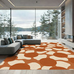 Terra Cotta Dot Overlap Composition Rug