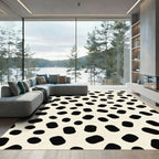 Creamy Black Spot Scatter Rug