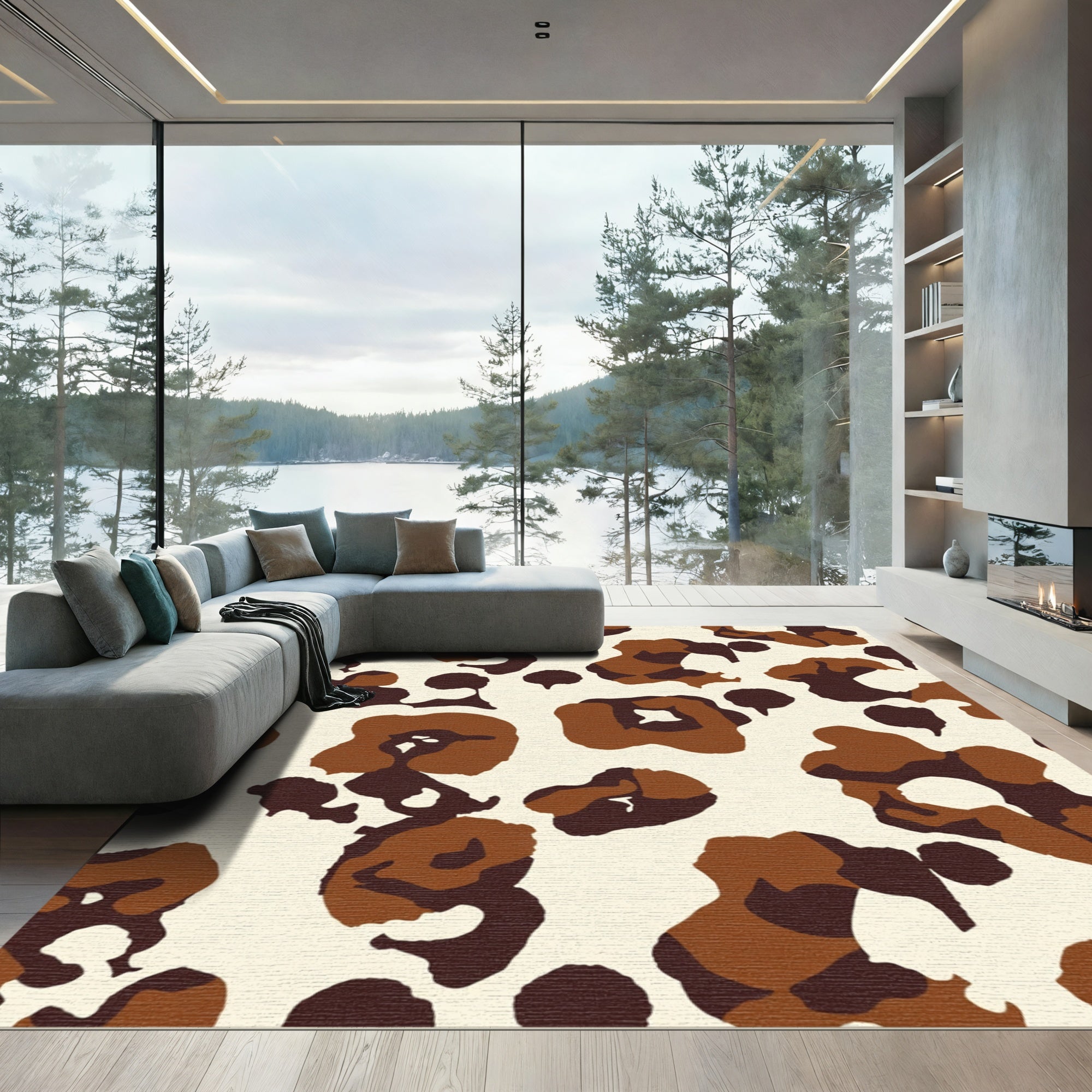Earthy Neutrals Animal Spot Rug