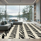 Monochrome Wild Animal Stripes Accent Rug