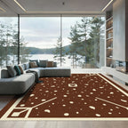 Chocolate Speckled Heart Corner Deco Rug
