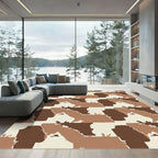 Camouflage Brown Earthy Abstract Shapes Rug